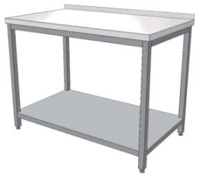 Nerezový stůl s policí 800x600x850 mm