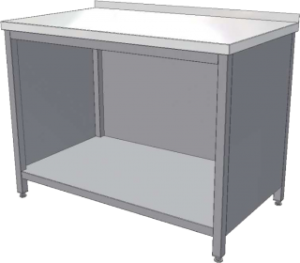 Nerezový stůl otevřený 700x700x850 mm
