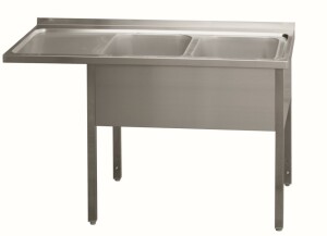 Stůl mycí dvoudřez MSDOL/M 150x70x90