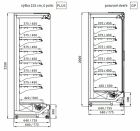 Přístěnná chladicí vitrína Juka YORK 197/90