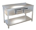 Nerezový stůl se zásuvkami 800x700x850 mm