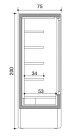 Přístěnná chladicí vitrína Zoin Chamonix CH200PSVG-B