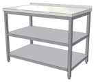 Nerezový stůl s dvěma policemi 800x800x850 mm