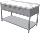 Nerezový stůl se zásuvkami 900x600x850 mm